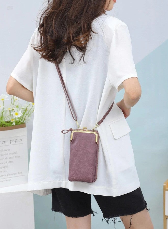 موكا حقيبة كتف نسائية من MOCA للبنات مزودة بجيب لحمل الهاتف المحمول، لون بنفسجي، 7.1 × 4.3 × 1.9 بوصة - Image 3